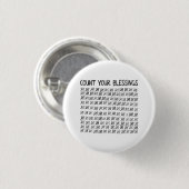 Zählen Sie Ihre Segnungen Button (Vorne & Hinten)
