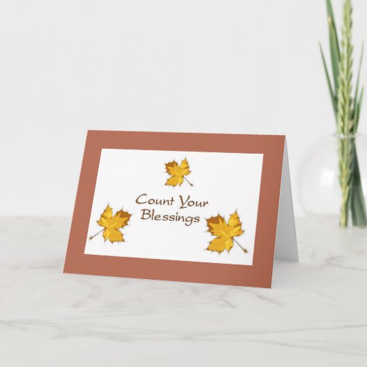 Zählen Sie Ihre Segnungen Feiertagskarte (Vorderseite)