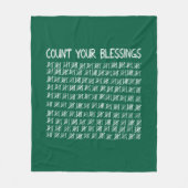 Zählen Sie Ihre Segnungen Fleecedecke (Vorderseite)