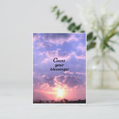 Zählen Sie Ihre Segnungen Postkarte (Stehend Vorderseite)