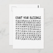Zählen Sie Ihre Segnungen Postkarte (Vorne/Hinten)