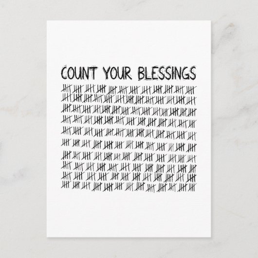 Zählen Sie Ihre Segnungen Postkarte (Vorderseite)