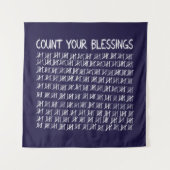 Zählen Sie Ihre Segnungen Wandteppich (Vorderseite)