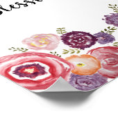 Zählen Sie Ihre Wildblume der Segnungen Poster (Ecke)