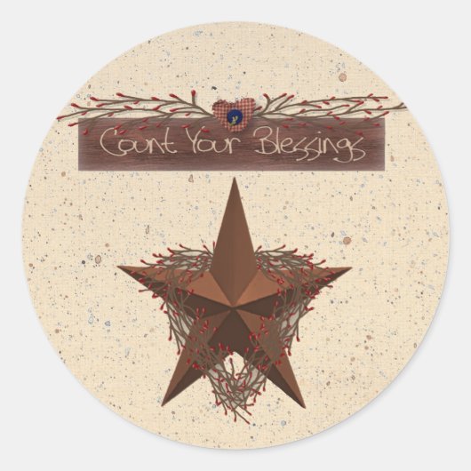 Zählen Sie Ihren Segen-Aufkleber Runder Aufkleber (Vorderseite)
