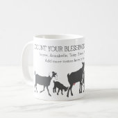 Zählen Sie Ihren Segen für GOAT-LIEBER Kaffeetasse (Vorderseite Links)