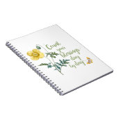 Zählen Sie Ihren Segen - Vintager Gelber Mohn Notizblock (Rechte Seite)