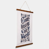 Zählen Sie Segnungen nicht beunruhigt dekorative T Wandteppich Mit Holzrahmen (Gewinkelt)