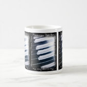Zahlen Sie uns a-Lied Klavier-Mann-Tasse Kaffeetasse (Mittel)