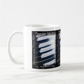 Zahlen Sie uns a-Lied Klavier-Mann-Tasse Kaffeetasse (Links)