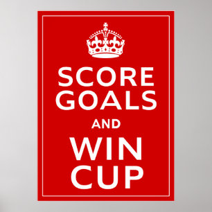 Zählen Sie Ziele und gewinnen Sie Cup ~ England Poster