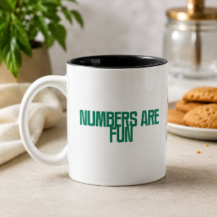 Zahlen sind Spaß Spielerei Mathematik & Daten De Zweifarbige Tasse
