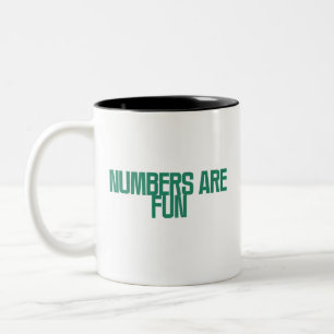 Zahlen sind Spaß   Spielerei Mathematik & Daten De Zweifarbige Tasse