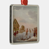 Zahlen Skaten in einer Winter-Landschaft Ornament Aus Metall (Rechts)