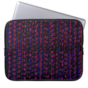 Zahlen und Buchstaben Laptopschutzhülle
