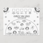 Zählen und farbige Math-Aktivität von Kindern Postkarte (Vorderseite)