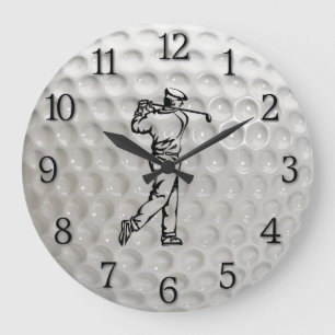 Zahlen und Golfspieler der Golfball-Wanduhr-w Große Wanduhr
