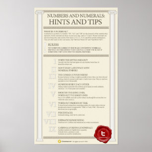 Zahlen und Zahlen: Tipps und Hinweise Poster