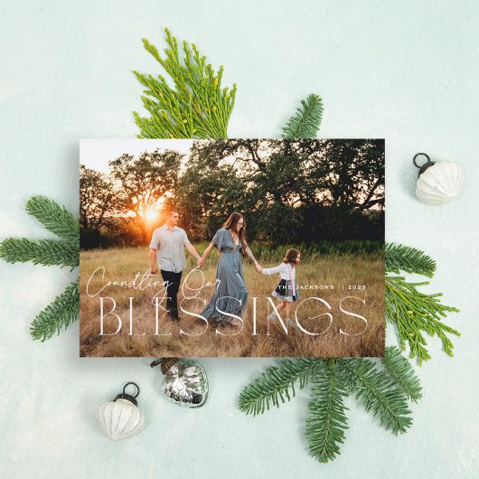 Zählen unserer Segnungen Feiertagskarte