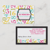 Zahlen Visitenkarten Visitenkarte (Vorne/Hinten)