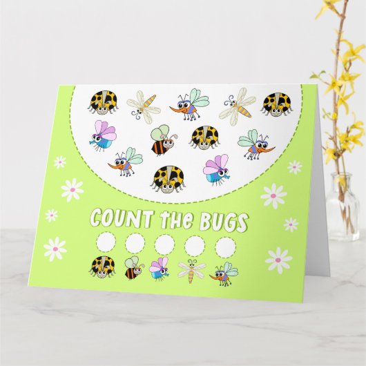 Zählen von Fehlern Kinder Math Learning Activity Karte (Gelbe Blume)