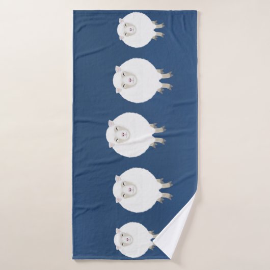 Zählen von Schafbadehandtuch Badehandtuch (Badehandtuch)