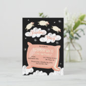 Zählen von Schafen Slumber Party Geburtstag Einlad Einladung (Stehend Vorderseite)