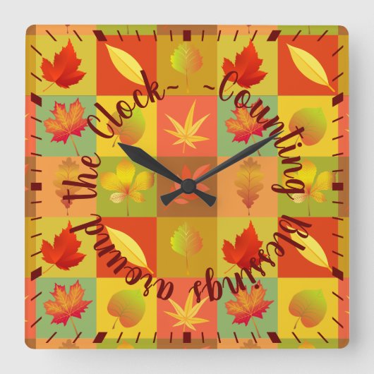 Zählen von Segnungen um den Erntedank der Uhr (Vorderseite)