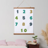Zahlen. Wandteppich mit Holzrahmen (Schlafzimmer)