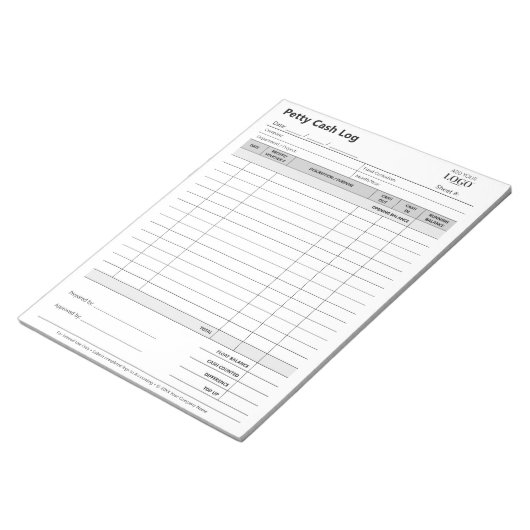 Zahlenkonto | Führungskräfte kleiner Unternehmen Notizblock (angewinkelt)