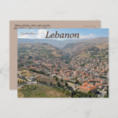Zahlenlinie Libanon Postkarte (Vorne/Hinten)