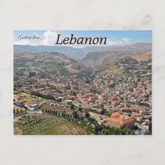 Zahlenlinie Libanon Postkarte