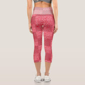 Zahlenmuster 01 b Rote BG Capri Leggings (Rückseite)