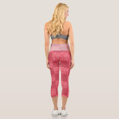 Zahlenmuster 01 b Rote BG Capri Leggings (Rückseite)