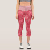 Zahlenmuster 01 b Rote BG Capri Leggings (Vorderseite)
