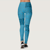 Zahlenmuster 01 mit hellblauem Hintergrund Leggings (Rückseite)