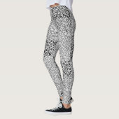 Zahlenmuster 01 mit hellgrauem Hintergrund Leggings (Links)