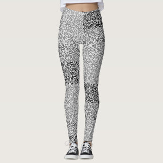 Zahlenmuster 01 mit hellgrauem Hintergrund Leggings