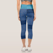 Zahlenmuster 01 w Blauer BG Capri Leggings (Rückseite)