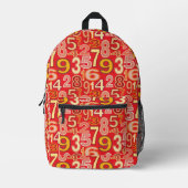 Zahlenmuster Bedruckter Rucksack (Vorderseite)
