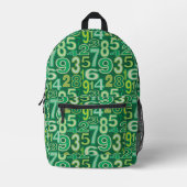 Zahlenmuster Bedruckter Rucksack (Vorderseite)