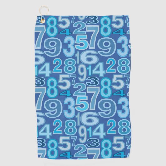 Zahlenmuster Golfhandtuch (Vorderseite)