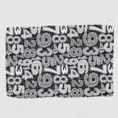 Zahlenmuster Golfhandtuch (Horizontal)