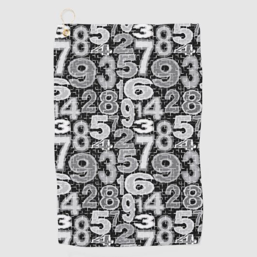 Zahlenmuster Golfhandtuch (Vorderseite)