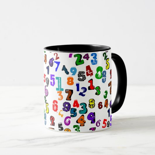 Zahlenmuster Tasse (VorderseiteRechts)