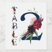 Zahlentabelle Weinkennzeichen. Weinetikett (Einzelnes Label)