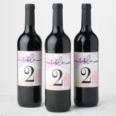 Zahlentabelle Weinkennzeichen. Weinetikett (Flaschen)