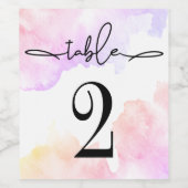 Zahlentabelle Weinkennzeichen. Weinetikett (Einzelnes Label)