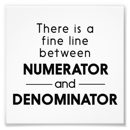 Zähler und Nenner Fotodruck (Vorne)