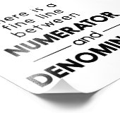 Zähler und Nenner Fotodruck (Ecke)